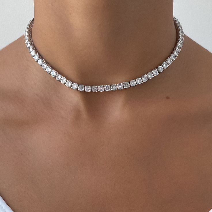 Tennis Silver Necklace