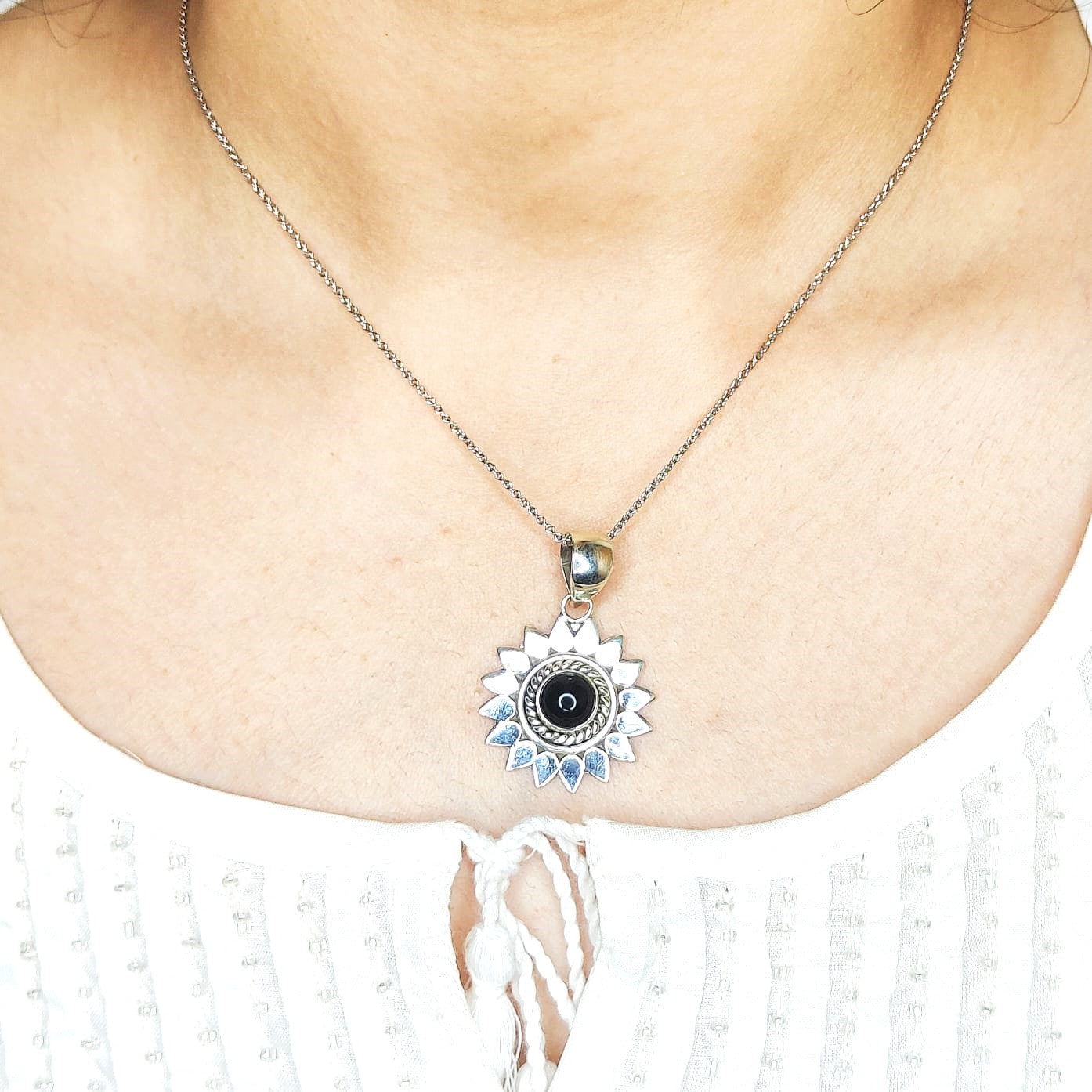 Sun Silver Pendent For Women