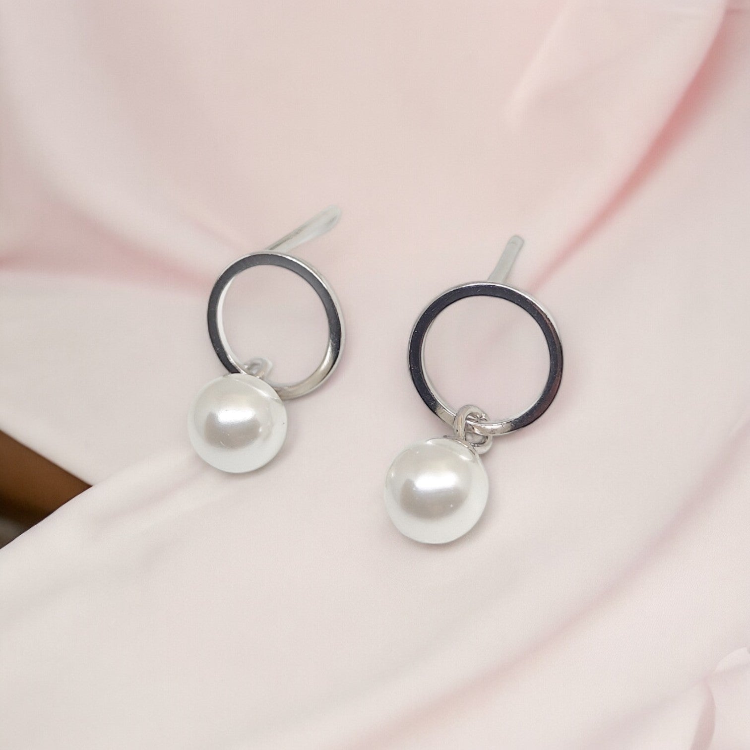 OEM Pearls Sterling Silver Earrings for Girls/Women