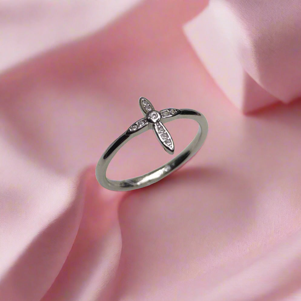 S Sterling Silver Ring for Girl/Women