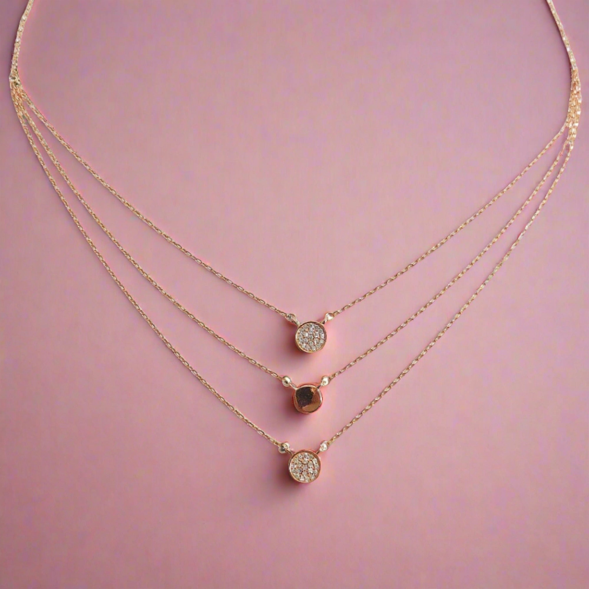 Layered Rose Gold Silver Neckpiece for Women - Rivansh