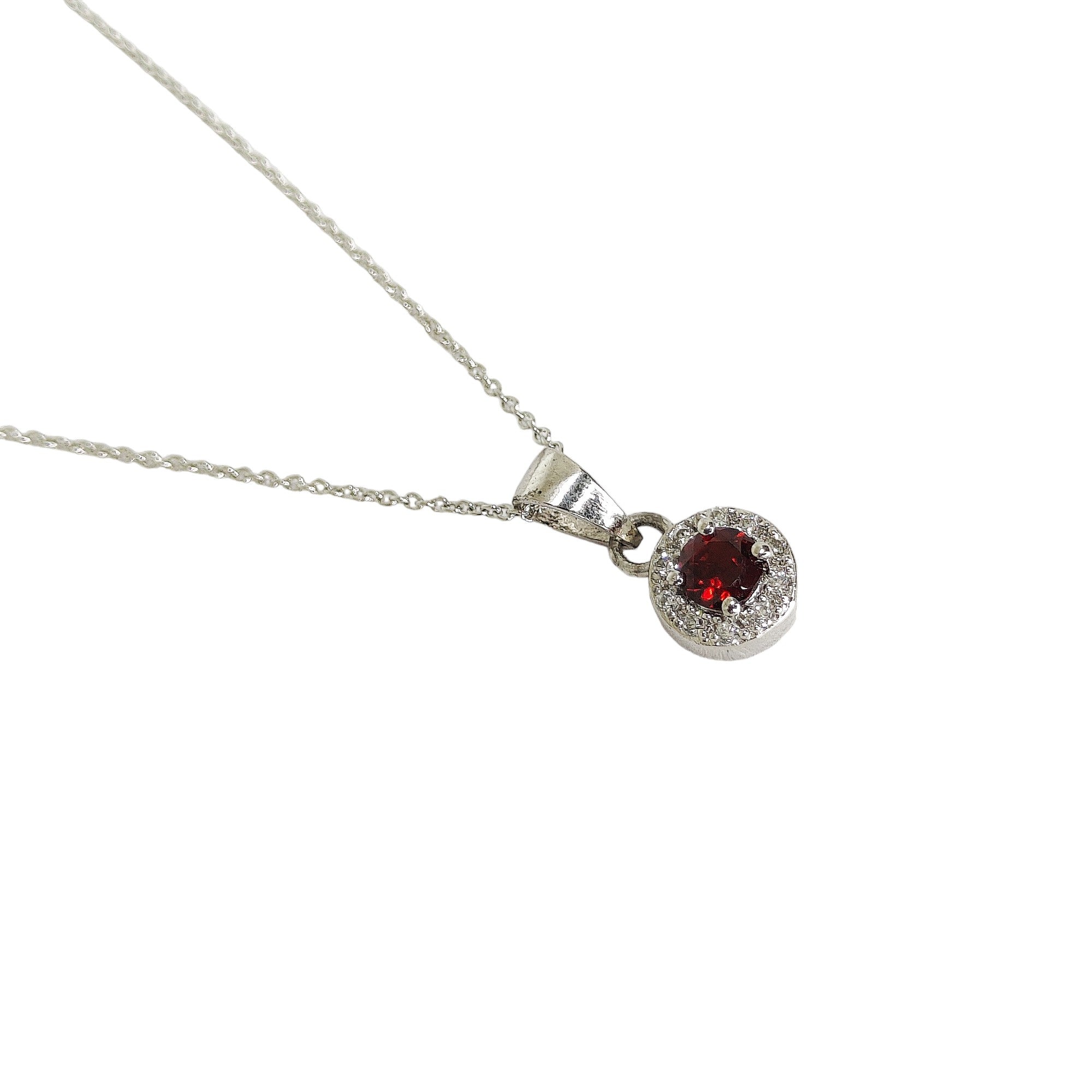 Red Gemstone Pendent Set With Chain for Modern Muses - Rivansh