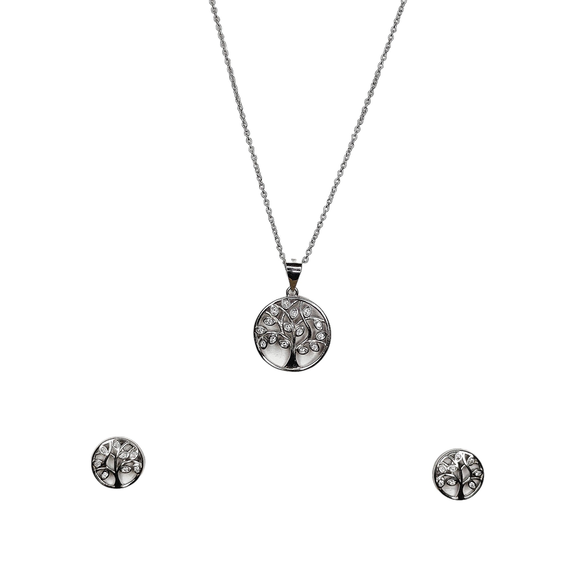The Round Tree- Silver Pendent With Chain for Women - Rivansh
