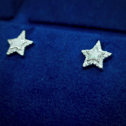 Radiant Star Sterling Silver Earrings