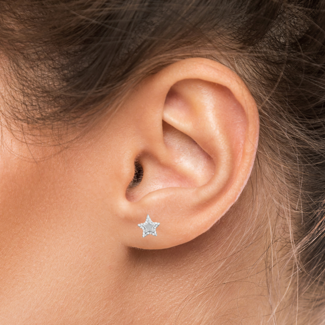 Radiant Star Sterling Silver Earrings