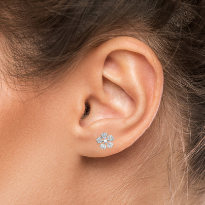 Zircon Blossom Studs