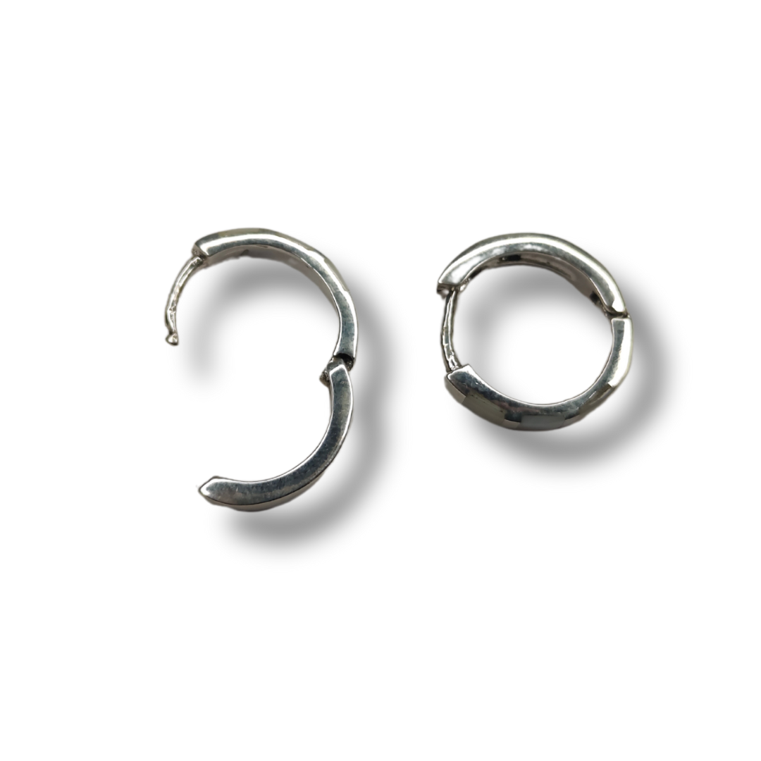 White Stone Sterling Silver Earrings (BALI)