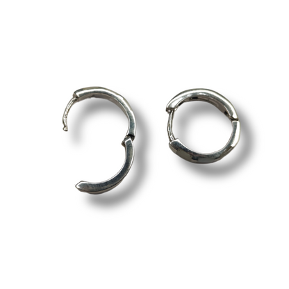 White Stone Sterling Silver Earrings (BALI)