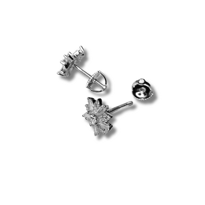 Aspiring Elegance Sterling Silver Flower Earrings