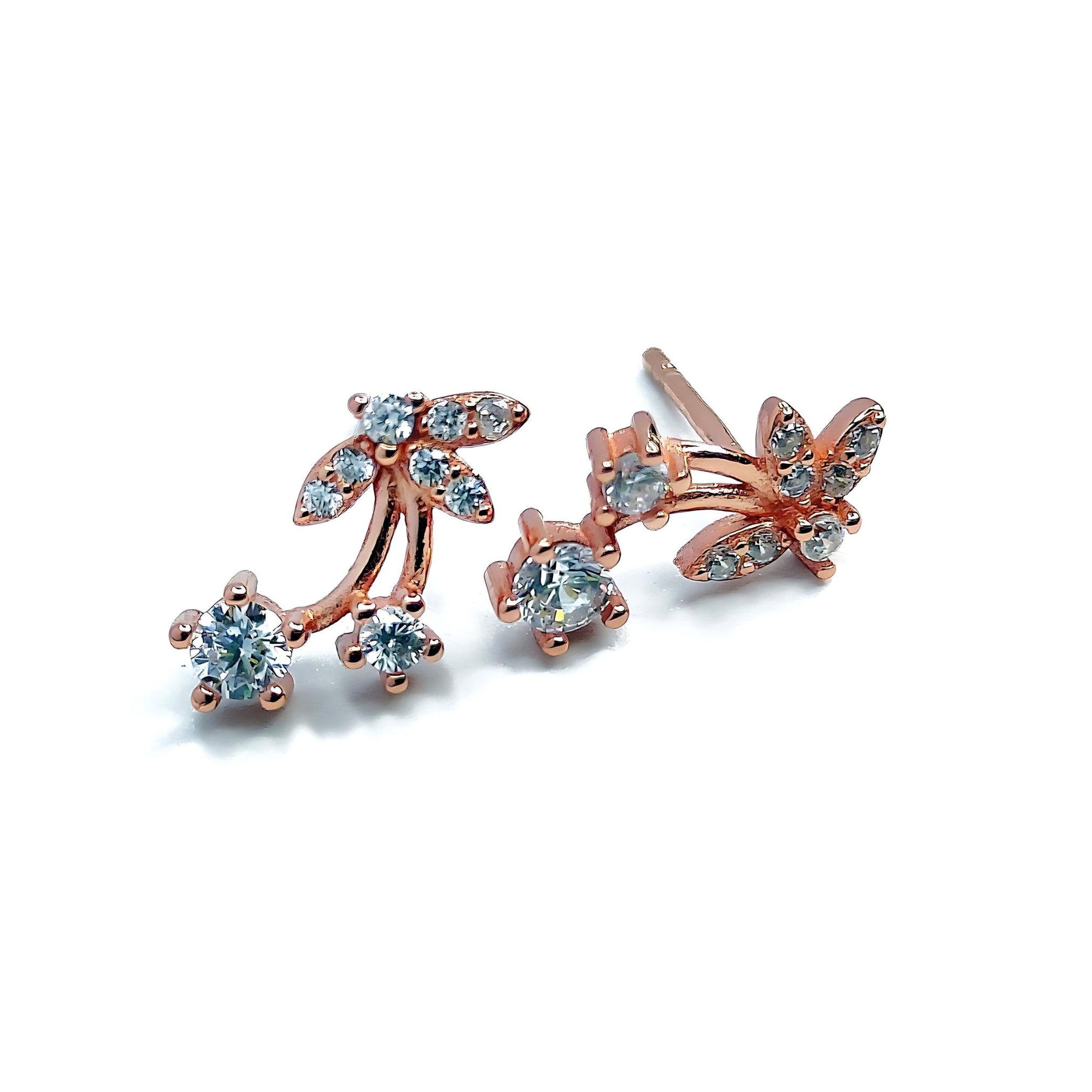 Little Grapes Zircons Silver Earrings