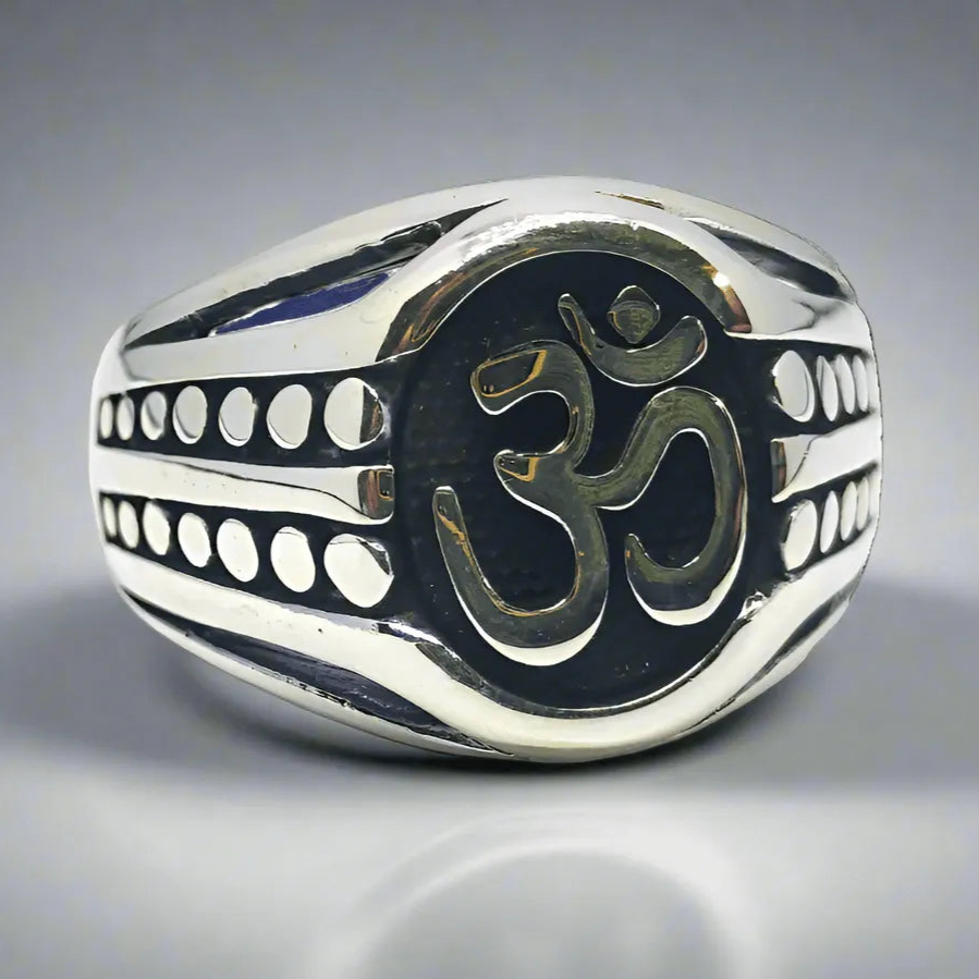 Aum Silver Ring for Men,Ring,925 silver,rivansh.co