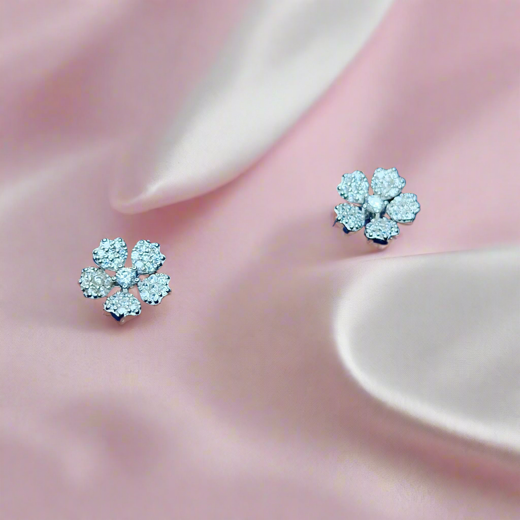 Zircon Blossom Studs