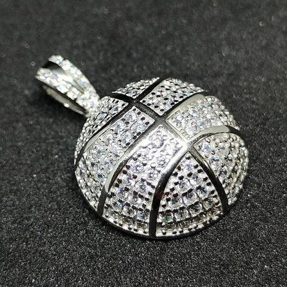 Basketball Sterling Silver Pendent for Men,Pendant,925 silver,rivansh.co