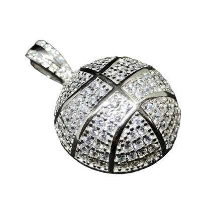 Basketball Sterling Silver Pendent for Men,Pendant,925 silver,rivansh.co