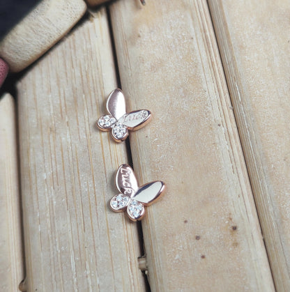 Butterflies for Luck Sterling Silver Earrings for Girls/Women (Gold Plated),Pendant,925 silver,rivansh.co