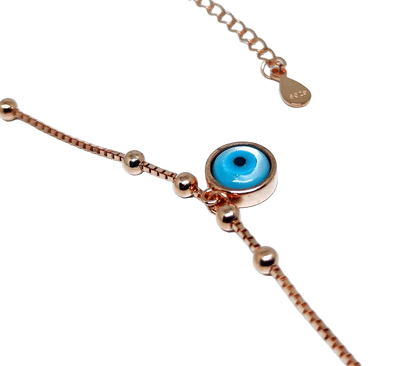 Cubic evil eye anklet 925 Silver,Anklet,925 silver,rivansh.co