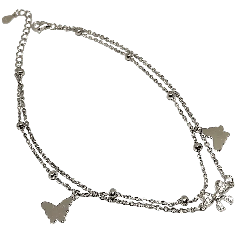 Dazzling butterfly Anklet for Women,Anklet,925 silver,rivansh.co