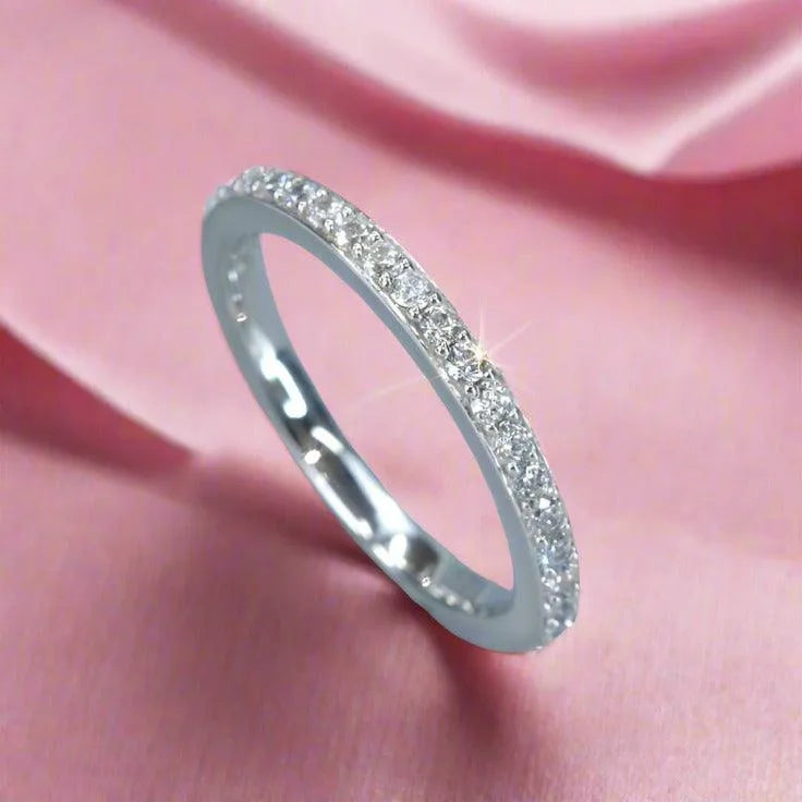 Eternity Sterling (925) Silver Band for Girls/Women