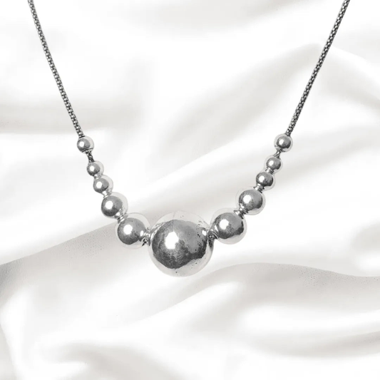 Exquisite 925 Silver Ball Neck Piece for Women