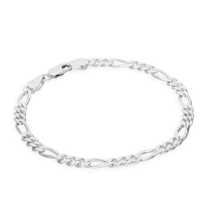 Figaro Silver Bracelet for Men | Rivansh Jewels | 925 Sterling Silver Jewelry Store | Rivansh.co | Luxury Sterling Silver Jewellery Online