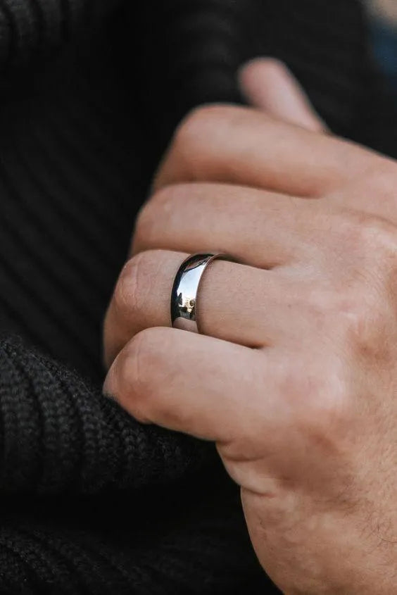 Men's Plain Silver Band