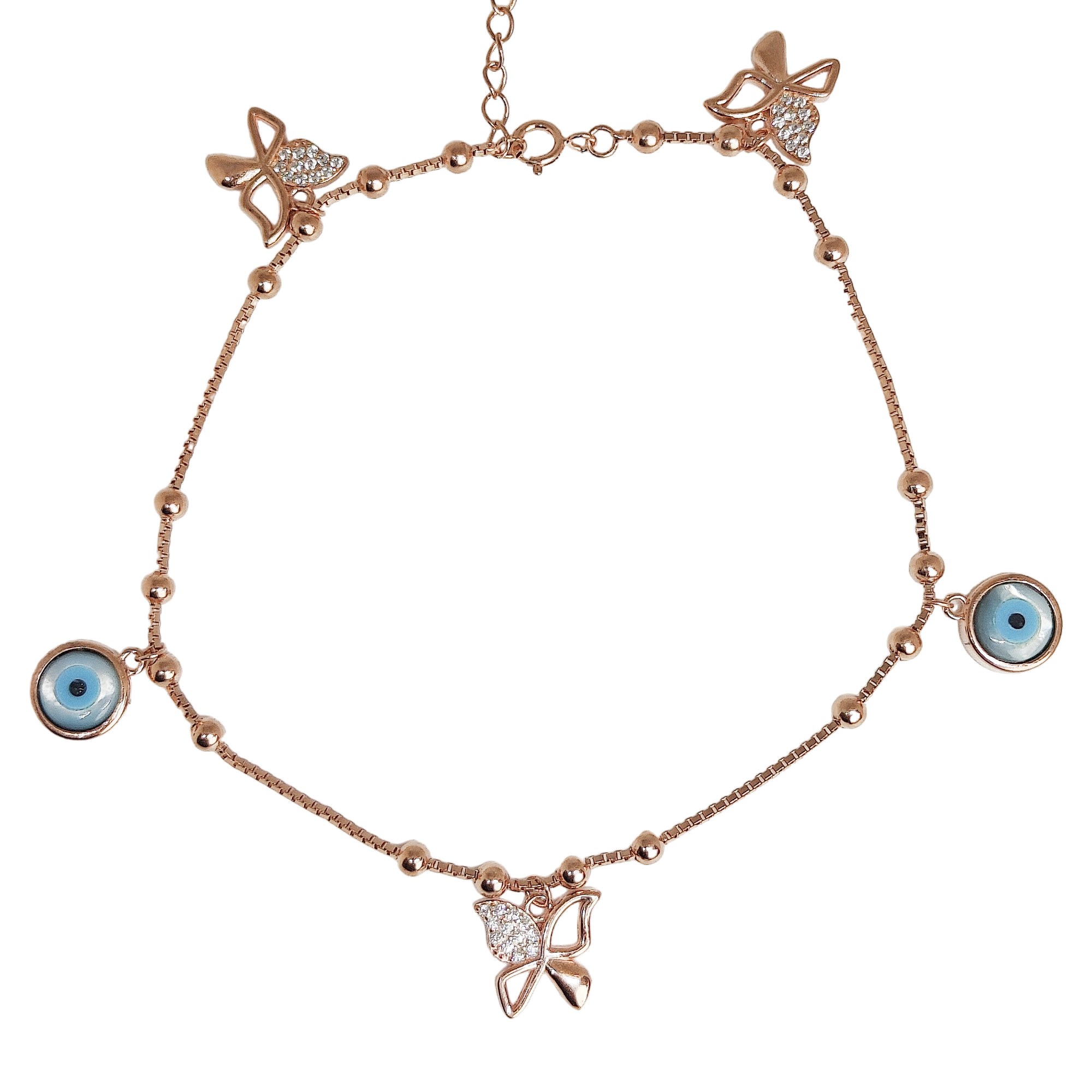 Butterfly Silver Anklet for Women - Rivansh