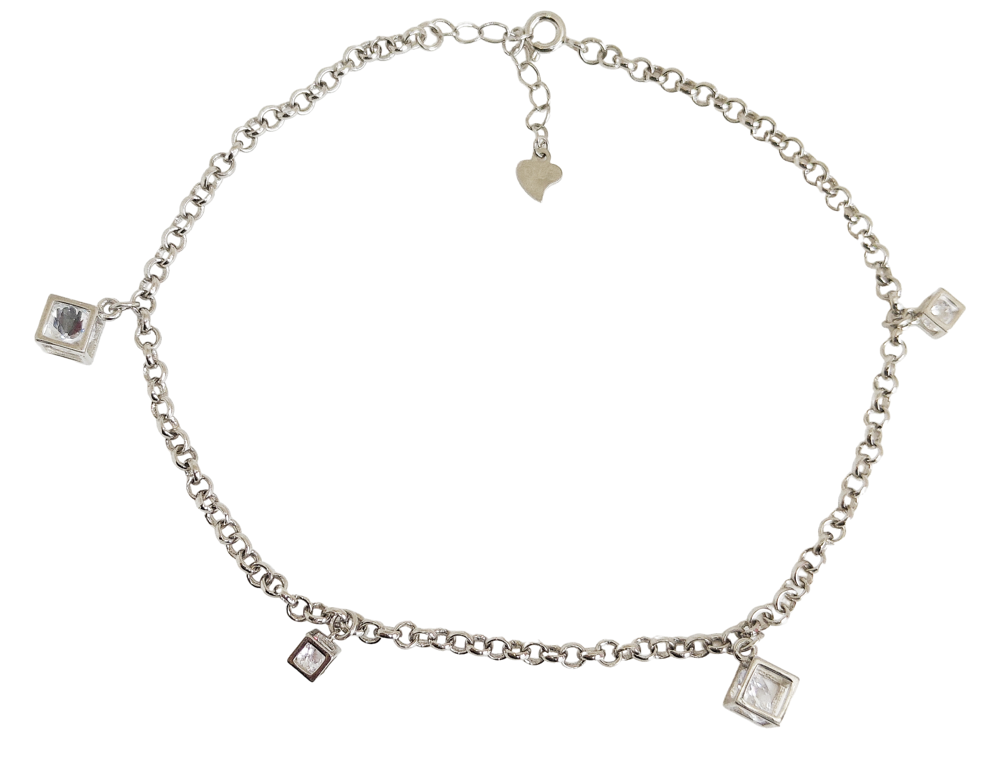 Cubical Anklet for Women,Anklet,925 silver,rivansh.co