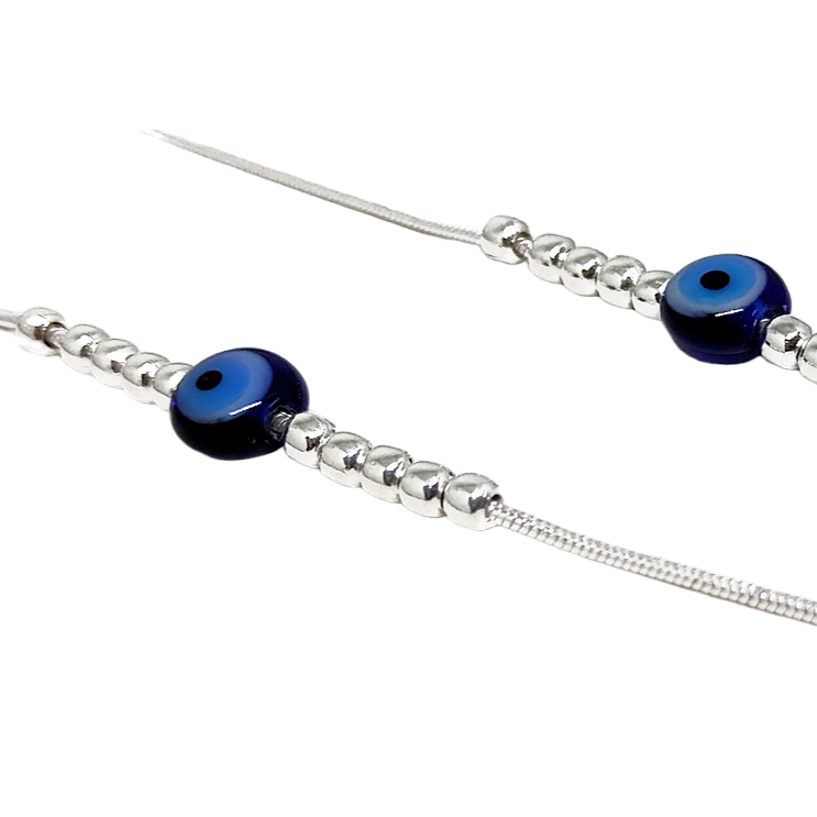 Evil Eye Anklet for Women/ 92.5 Silver Jewelry - Rivansh