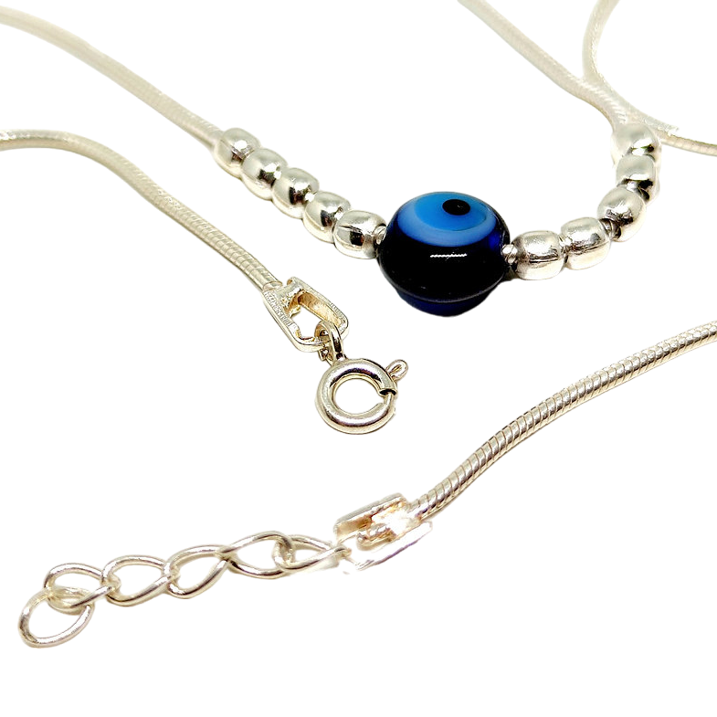 Evil Eye Anklet for Women/ 92.5 Silver Jewelry - Rivansh