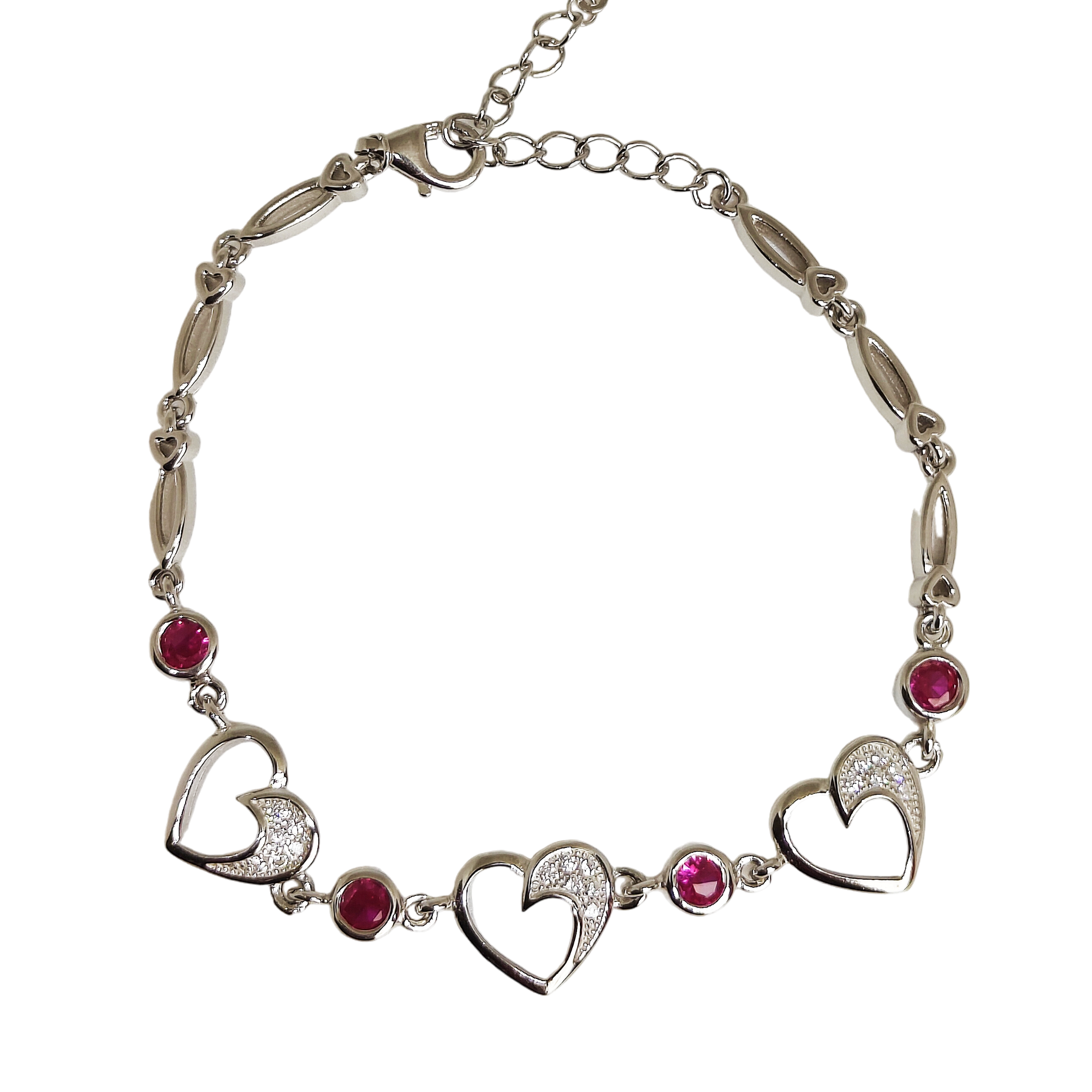 Heart Charm- Sterling Silver Bracelet - Rivansh