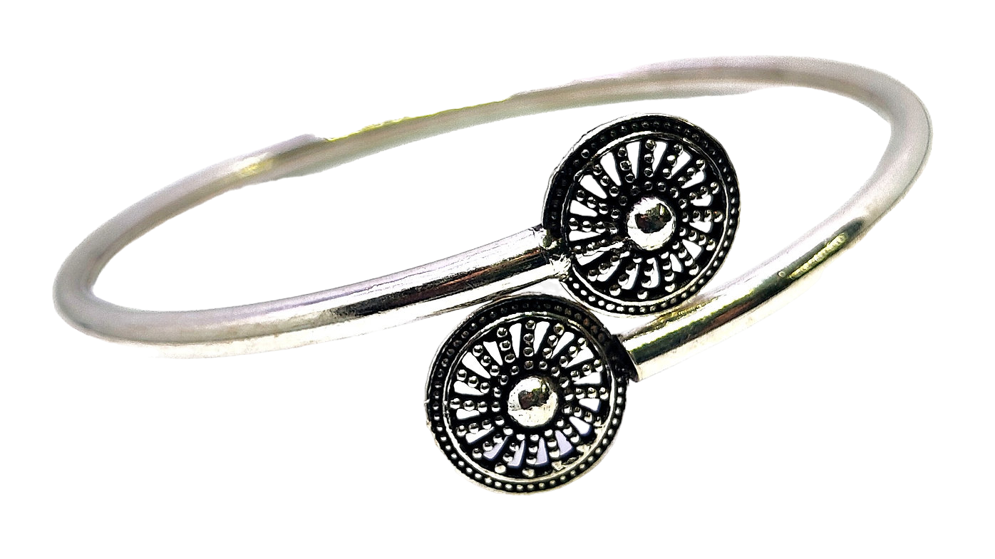 Handcrafted 925 Silver Bangle for Women - Rivansh