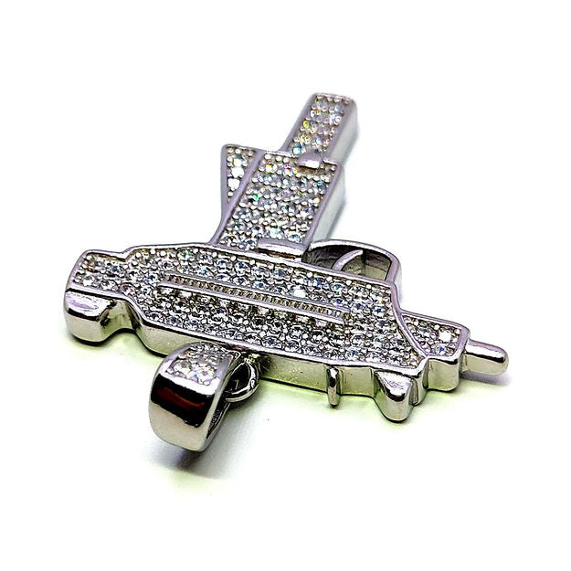 Uzi Sterling Silver Pendent for Men - Rivansh