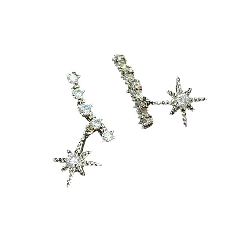 Hanging Flower Silver Earrings for Women - Rivansh