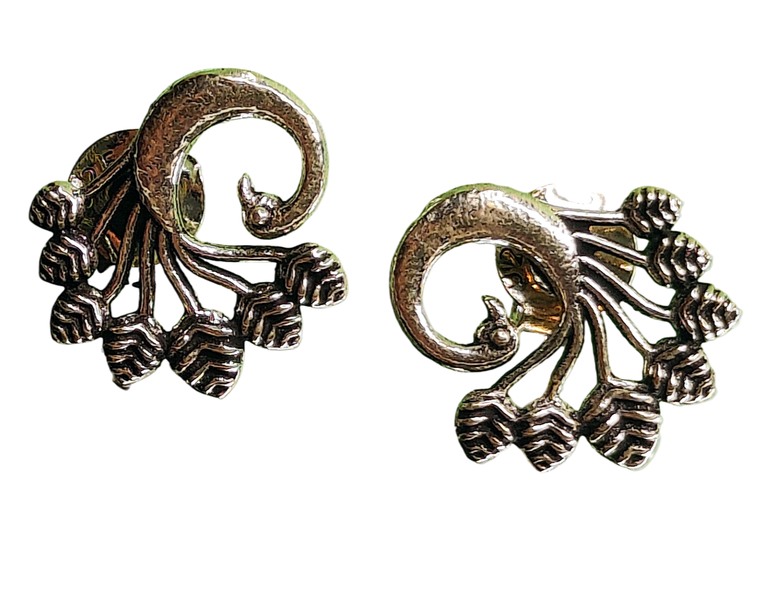 Peacock Silver Earrings For Women - Rivansh