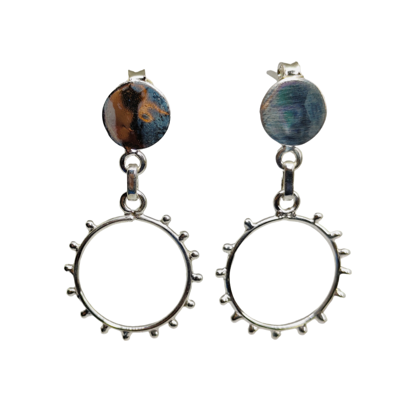 Single hoop Silver Earrings for Women - Rivansh