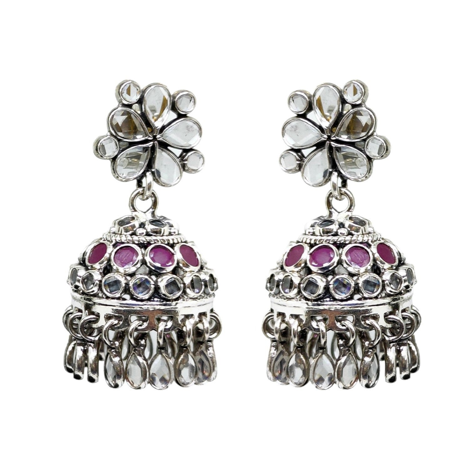 Timeless Jhumkas in Silver for Women - Rivansh