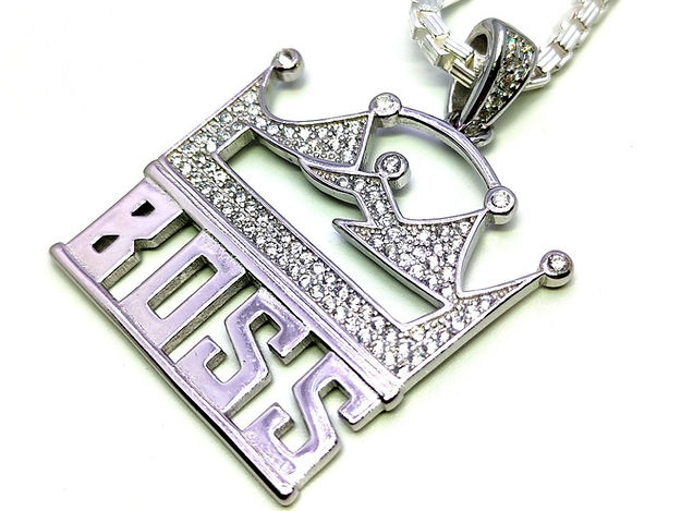 Boss Sterling Silver Pendent for Men - Rivansh