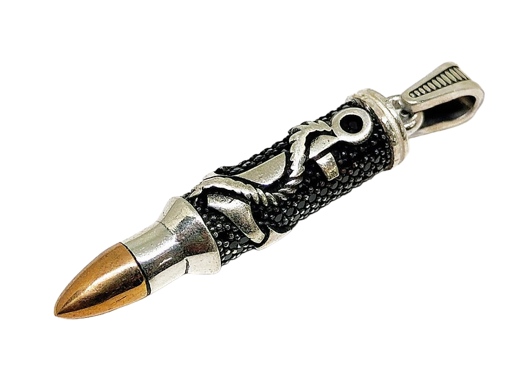 Bullet Sterling Silver Pendent for Men,Pendant,925 silver,rivansh.co