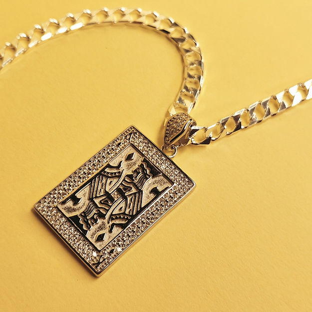 King Sterling Silver Pendent for Men - Rivansh