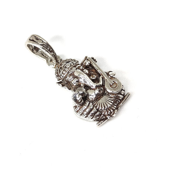 Lord Ganesh With Sitar Silver Pendent For Men/Women - Rivansh
