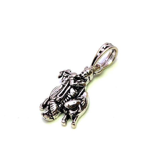 Lord Krishna With Cow Silver Pendent For Men/Women - Rivansh