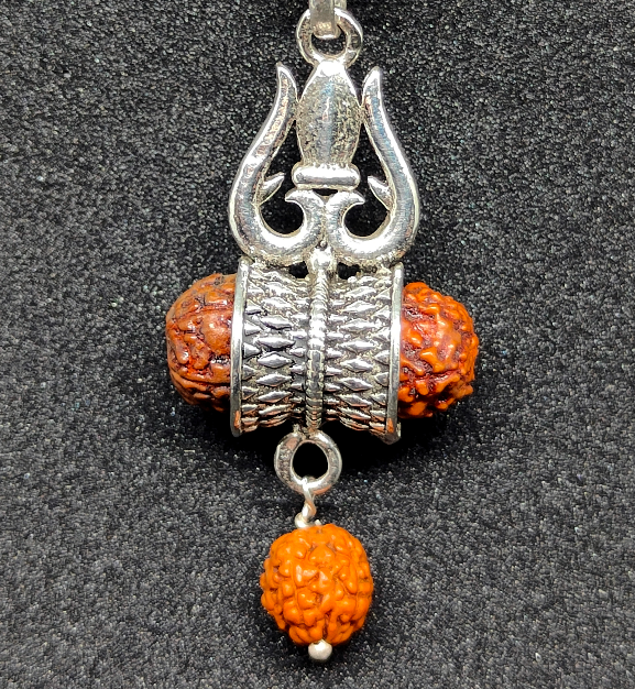 Lord Shiv Silver Rudraksh pendent for Men - Rivansh