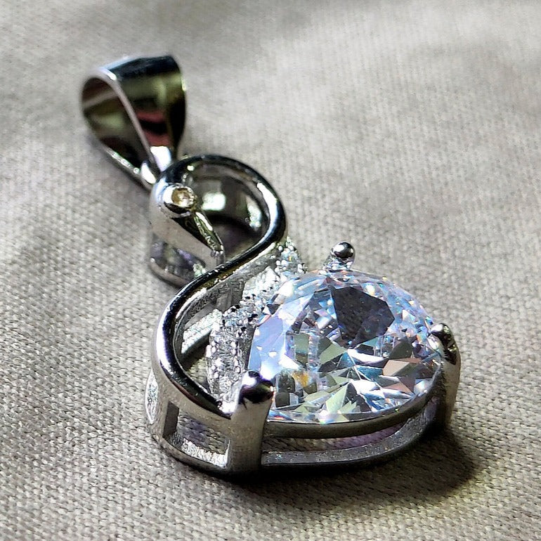 The Diamond Duck- Silver Pendent for Women - Rivansh