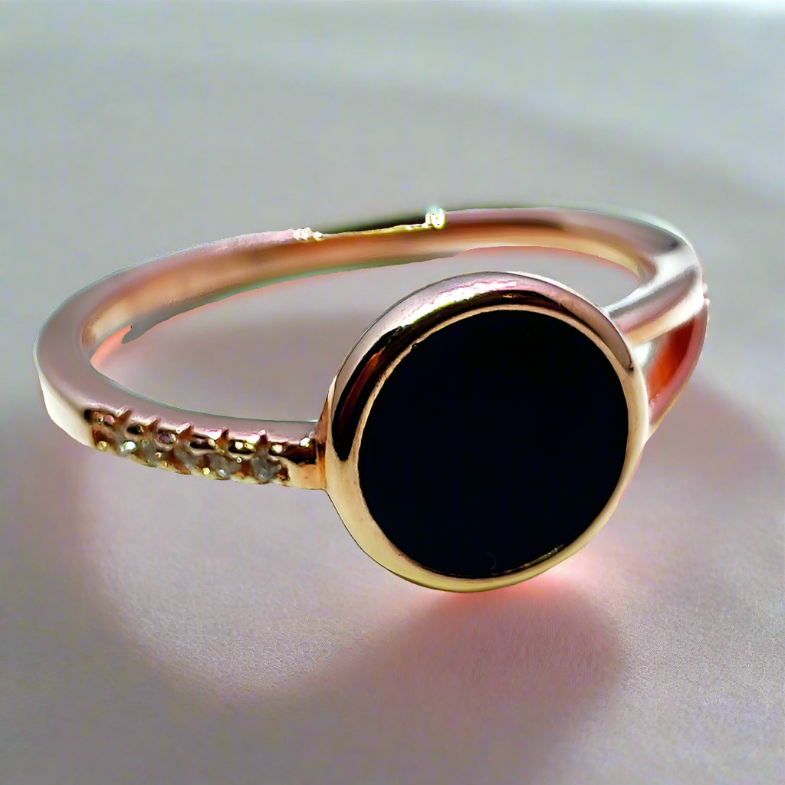 Black Ring for Women,Ring,925 silver,rivansh.co