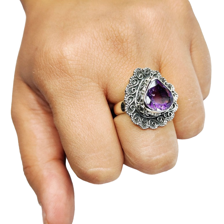 Maharani Ring for Women (Purple) - Rivansh