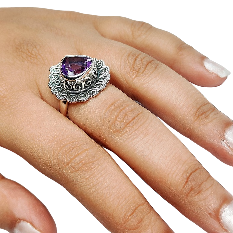 Maharani Ring for Women (Purple) - Rivansh