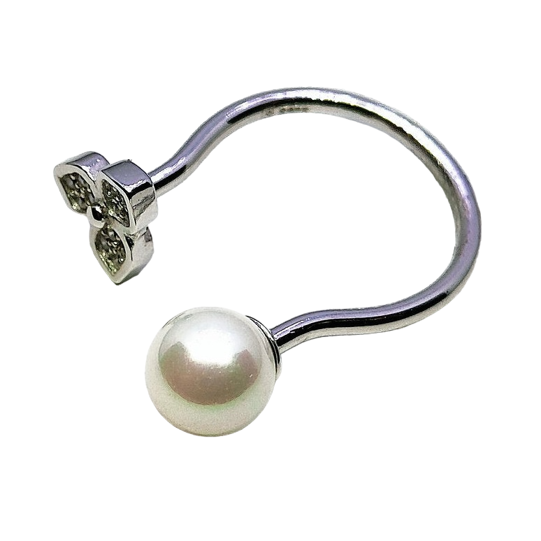 White Pearl Ring for Women - Rivansh