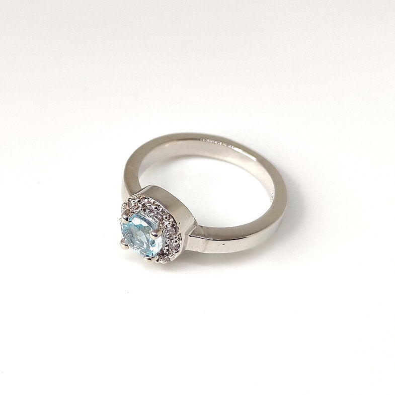 Unique Sapphire Silver Ring for Women - Rivansh