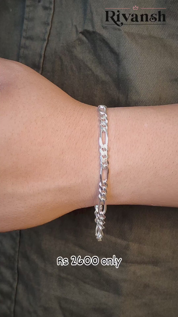 Figaro Silver Bracelet for Men