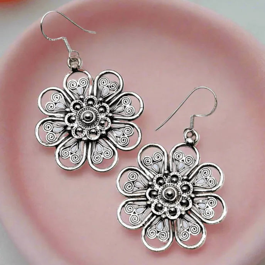 Queen's Flower Traditional Earrings for Women